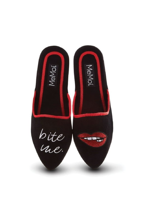 Women's Bite Me Closed Toe Slippers - Womens - Female (Large, Black)