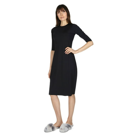 MeMoi Women's Bonded 3/4 Sleeve 42" Slip Dress - Mens - Male