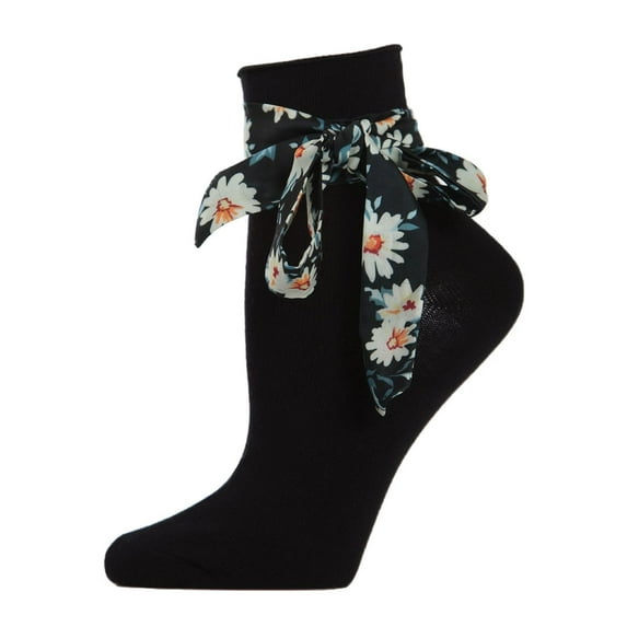 MeMoi Women's Bonny Floral Ribbon Cotton Blend Anklet Sock - Mens - Male