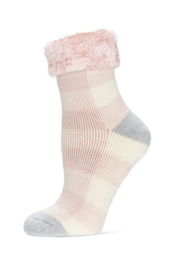 Women's Buffalo Check Plush Cabin Socks - Mens - Male