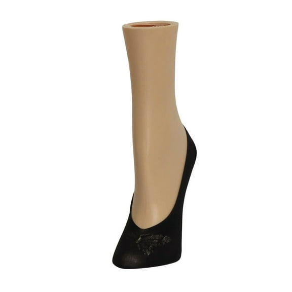 MeMoi Women's Butterfly Front No Show Liner Socks - Womens - Female, One Size, Black