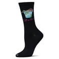 thumbnail image 1 of MeMoi Women's Cat-a-Tonic Rayon From Bamboo Crew Socks - Womens - Female, 9-11, Black, 1 of 3