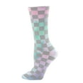thumbnail image 1 of MeMoi Women's Checkered Ribbed Half Cushion Crew Socks - Mens - Male, 1 of 1