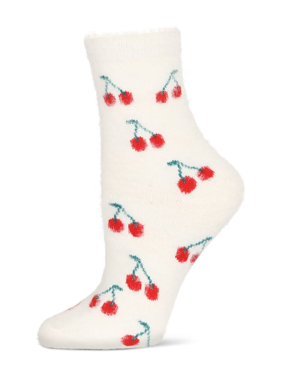 Women's Cherries Cozy Crew Socks - Mens - Male