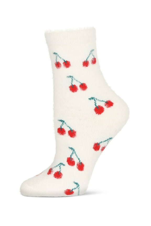 Women's Cherries Cozy Crew Socks - Mens - Male