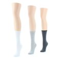 thumbnail image 1 of MeMoi Women's Comfy Soft-Fit Rib Cotton Blend Crew Socks 3-Pack - Womens - Female, 1 of 2