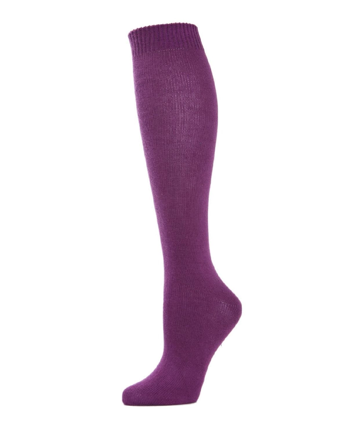 MeMoi Women's Cotton Blend Solid Knit Knee High Socks - Womens - Female ...