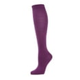 thumbnail image 1 of MeMoi Women's Cotton Blend Solid Knit Knee High Socks - Womens - Female, One Size, Blackberry Cordial, 1 of 5