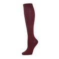 thumbnail image 1 of MeMoi Women's Cotton Blend Solid Knit Knee High Socks - Womens - Female, One Size, Tawny Port, 1 of 2