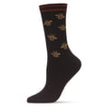 thumbnail image 1 of MeMoi Women's Cotton Blend Striped Woven Buzzing Bee Crew Sock - Mens - Male, 1 of 2