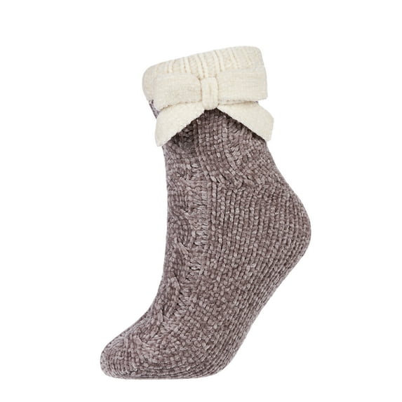 MeMoi Women's Cozy Ballerina Plush Lined Slipper Sock Shorties - Mens - Male