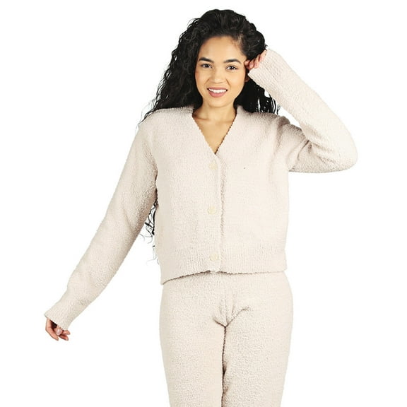 MeMoi Women's Cozy Knit V-Neck Button-Down Cardigan Sweater - Womens - Female