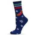thumbnail image 1 of MeMoi Women's Dachshund Through The Snow Holiday Crew Socks - Mens - Male, 1 of 3