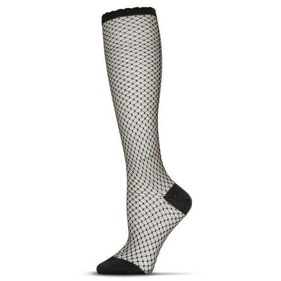 MeMoi Women's Diamond Trellis Knee High Socks - Womens - Female, 9-11, Black