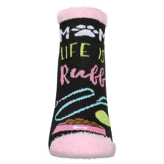 MeMoi Women's Dog Mom Life Low-Cut Non-Skid Socks - Womens - Female, 9-11, Black