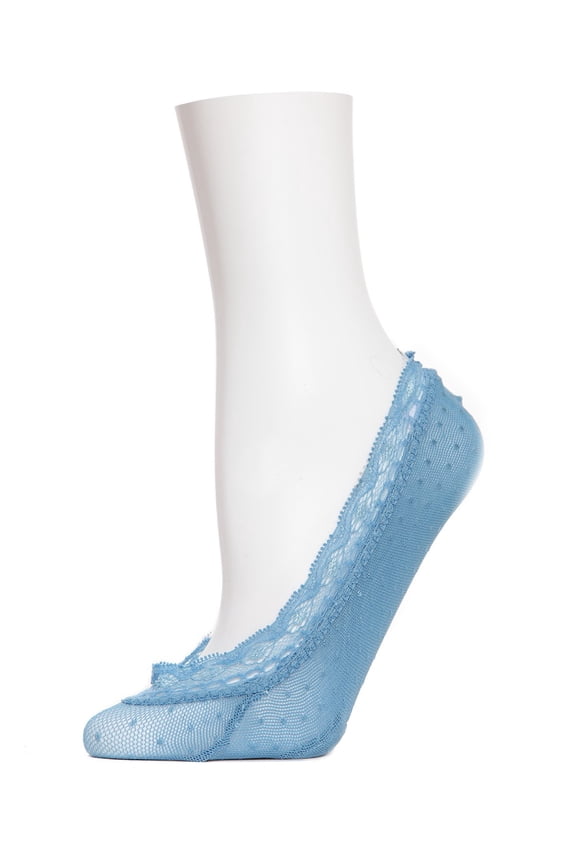 Women's Dotted Lace No Show Liner Socks - Womens - Female, One Size, Black