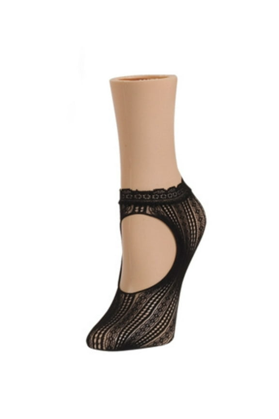 Women's Du-O Net Delicate Lace Loafer Socks - Womens - Female, One Size, Black