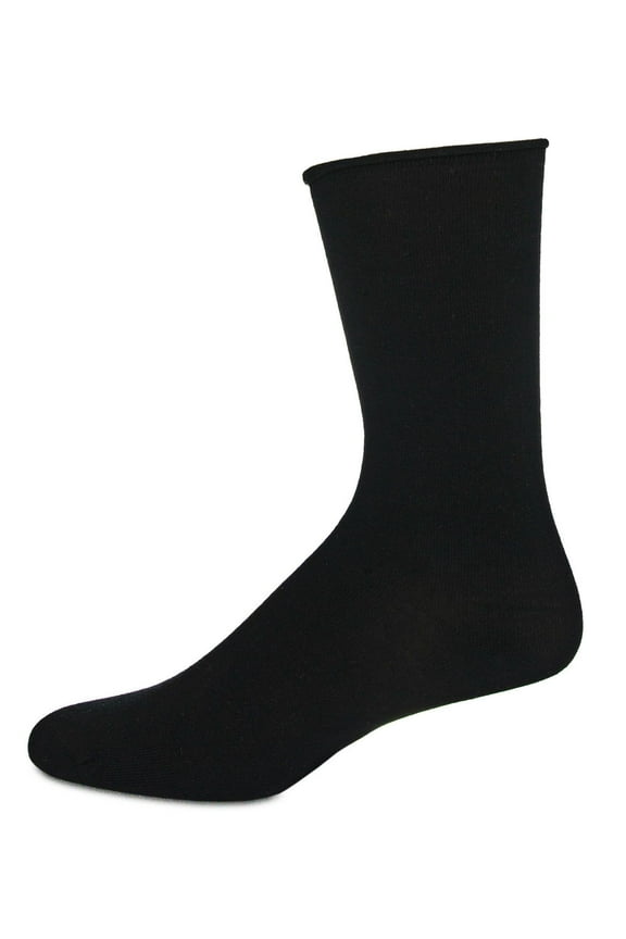 Women's Essential Roll Cuff Bamboo Blend Crew Socks - Mens - Male