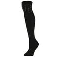 thumbnail image 1 of MeMoi Women's Evening Star Studded Over The Knee Socks - Womens - Female, One Size, Black, 1 of 2