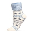 thumbnail image 1 of MeMoi Women's Fair Isle Plush Lined Cabin Socks - Womens - Female, 9-11, Ivory, 1 of 3