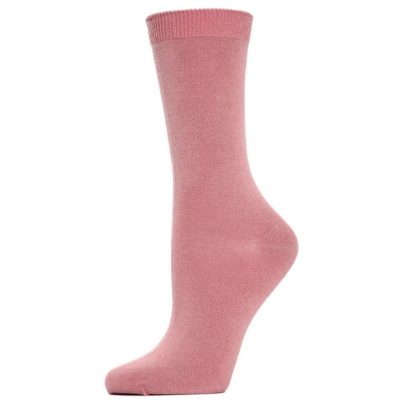 MeMoi Women's Flat-Knit Bamboo Blend Crew Socks - Mens - Male