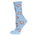 thumbnail image 1 of MeMoi Women's Flying Pigs Bamboo Crew Socks - Womens - Female, 9-11, Light Blue, 1 of 7