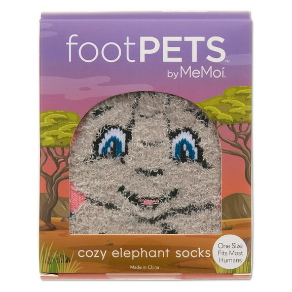 MeMoi Women's Foot Pet Elephant Crew Socks - Womens - Female, One Size, Blue