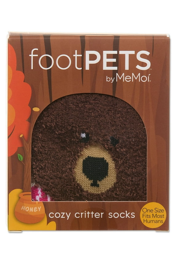 Women's Foot Pet Teddy Bear Cozy Winter Crew Socks - Mens - Male