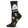 thumbnail image 1 of MeMoi Women's Fresh Boo Holiday Crew Socks - Womens - Female, 9-11, Black, 1 of 3