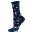 thumbnail image 1 of MeMoi Women's Frogs Bamboo Crew Socks - Womens - Female, 9-11, Navy, 1 of 3