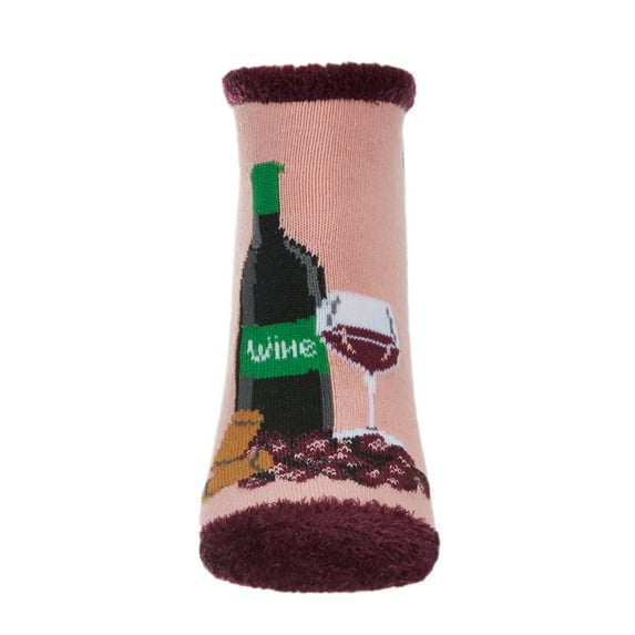 MeMoi Women's Give Up Wine Low-Cut Non-Skid Socks - Womens - Female, 9-11, Blush