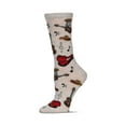 thumbnail image 1 of MeMoi Women's Guitars Bamboo Crew Socks - Womens - Female, 9-11, Ivory Heather, 1 of 2