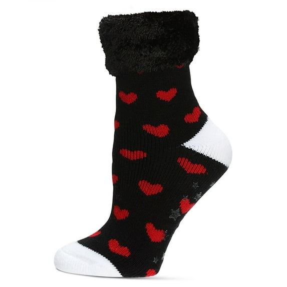 MeMoi Women's Hearts Plush Cabin Socks - Mens - Male