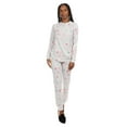 thumbnail image 1 of MeMoi Women's Holiday Getaway Two-Piece PJ Set in a Bag - Womens - Female, L, Oatmeal Heather, 1 of 8