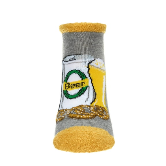 MeMoi Women's I Give Into Beer Pressure Low-Cut Non-Skid Socks - Womens - Female, 9-11, Medium Gray Heather