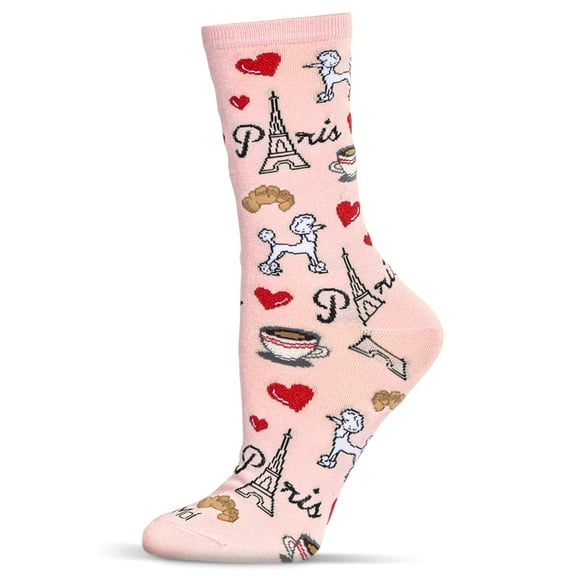 MeMoi Women's J'Adore Paris Bamboo Crew Socks - Mens - Male