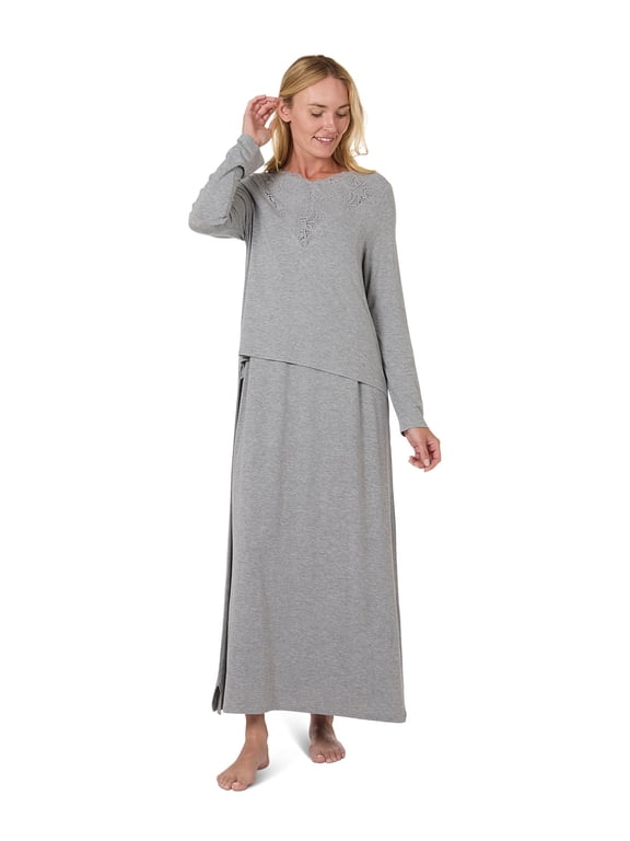 Women's Lace Trimmed Nursing Night Gown - Womens - Female