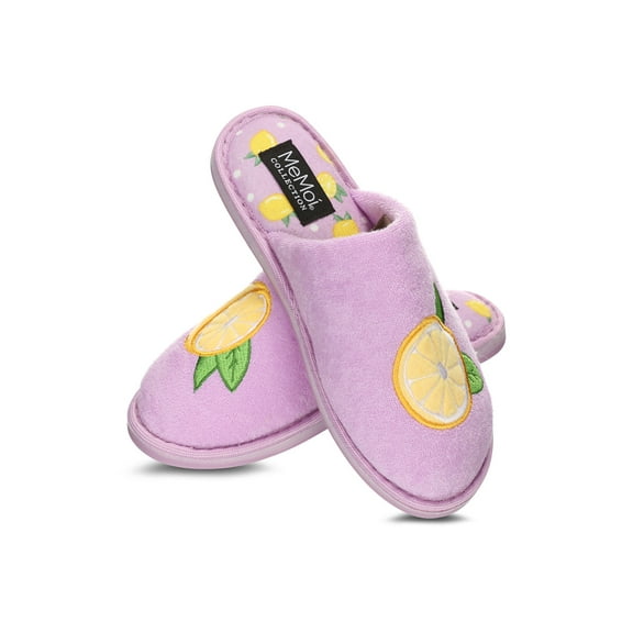 MeMoi Women's Lemons Terry Slide Slippers - Womens - Female