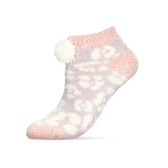 MeMoi Women's Leopard Buttersoft Plush Lined Low Cut Socks - Mens - Male