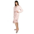 thumbnail image 1 of MeMoi Women's Leopard Print Cozy Knit Short Long-Sleeve Robe - Womens - Female, 1 of 3