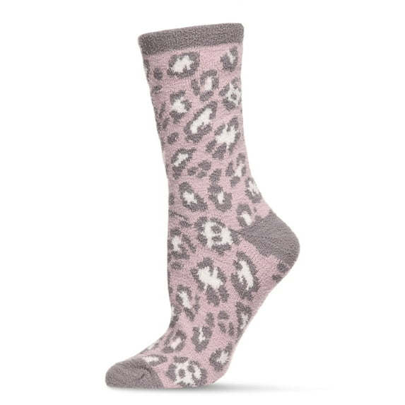 MeMoi Women's Leopard Super Soft Cozy Crew Socks - Mens - Male