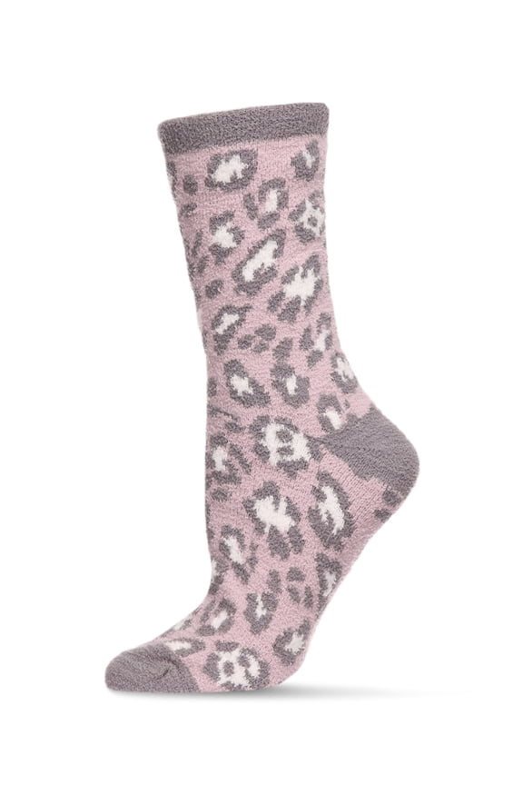 Women's Leopard Super Soft Cozy Crew Socks - Mens - Male