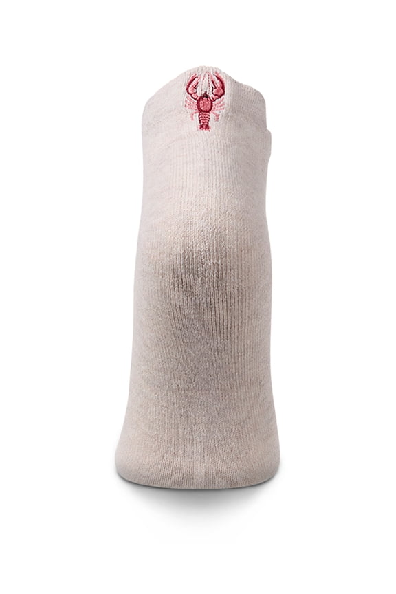 Women's Lobster-Embroidered Half-Cushioned Low-Cut Sock - Womens - Female, 9-11, Taupe