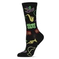thumbnail image 1 of MeMoi Women's Mardi Gras Bamboo Crew Socks - Womens - Female, 9-11, Black, 1 of 7