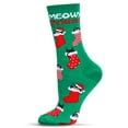 thumbnail image 1 of MeMoi Women's Meowy Christmas Holiday Crew Socks - Mens - Male, 1 of 3