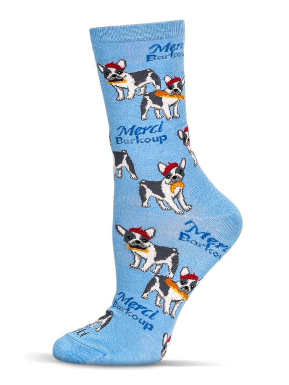 Women's Merci Barkoup Bamboo Crew Socks - Womens - Female, 9-11, Light Blue