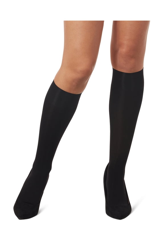Women's Multi Fiber Opaque Knee Highs - Womens - Female, One Size, Black