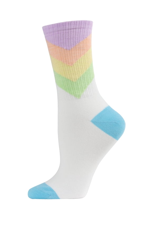 Women's Multicolor Pastel Arrow Crew Sock - Mens - Male