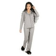 thumbnail image 1 of MeMoi Women's Notch Collar Cotton Blend Pant Pajama Set - Womens - Female, 1 of 7
