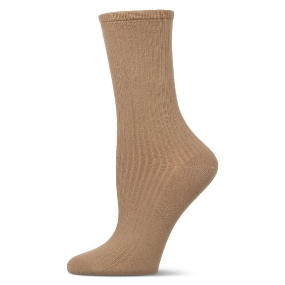 MeMoi Women's Organic Cotton Flat Knit Breathable Crew Sock - Mens - Male